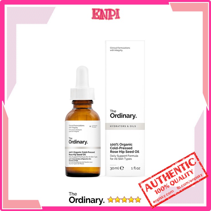 Dầu dưỡng 100% Organic Cold-Pressed Rose Hip Seed Oil - The Ordinary