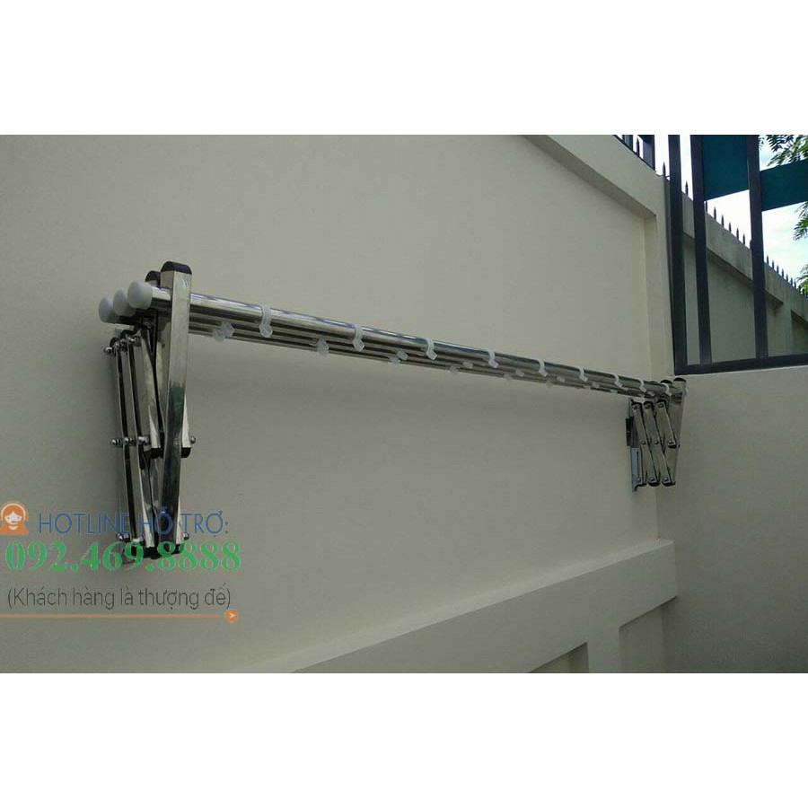 {INOX 304} GIÀN PHƠI THÔNG MINH GẮN TƯỜNG THANH PHƠI phi 32, dày 7 zem, dài 1.6m