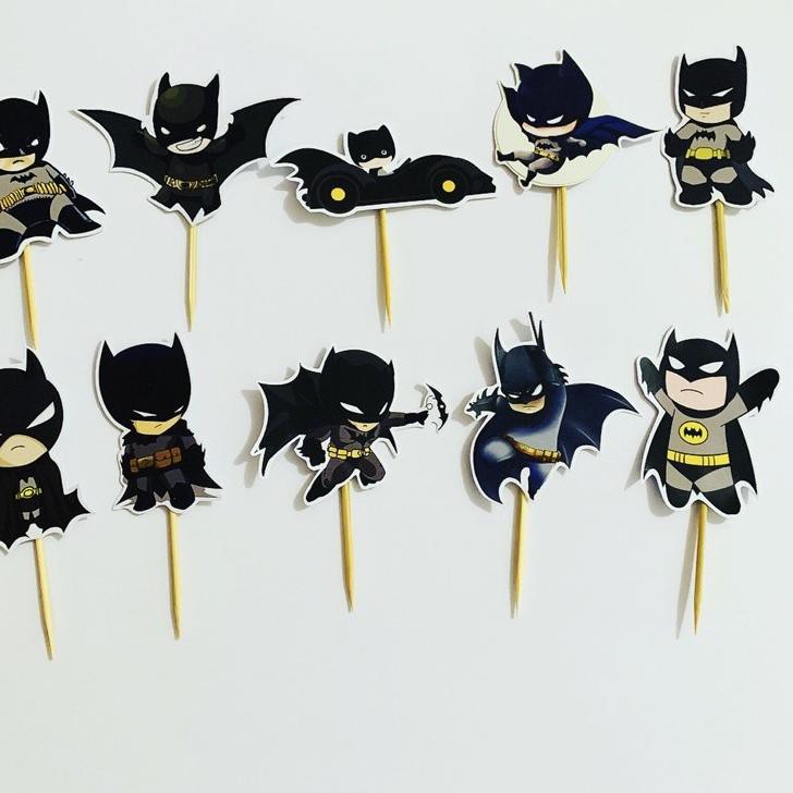 Phụ Kiện Trang Trí Bánh Kem Hình Batman Chibi