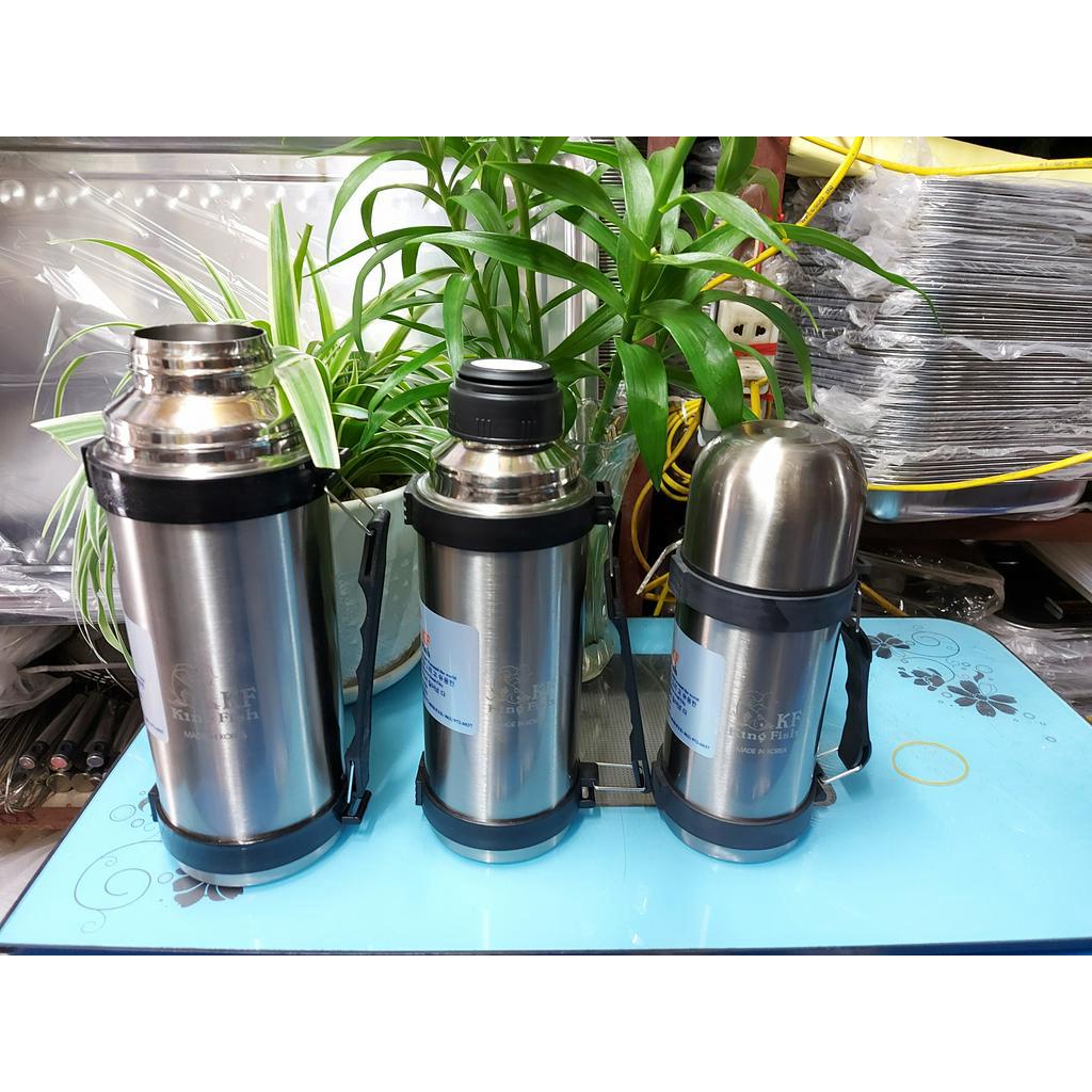 Bình INOX giữ nhiệt KOREA Hàn Quốc cao cấp King Fish - có dây đeo
