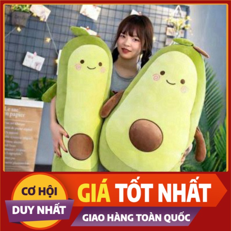 Gấu Bông Quả Bơ Siêu Ngộ Nghĩnh - Gối Ôm Cho Bé Quà Tặng Cho Những Giấc Mơ Đẹp - Vải Nhung Mềm Mịn st135