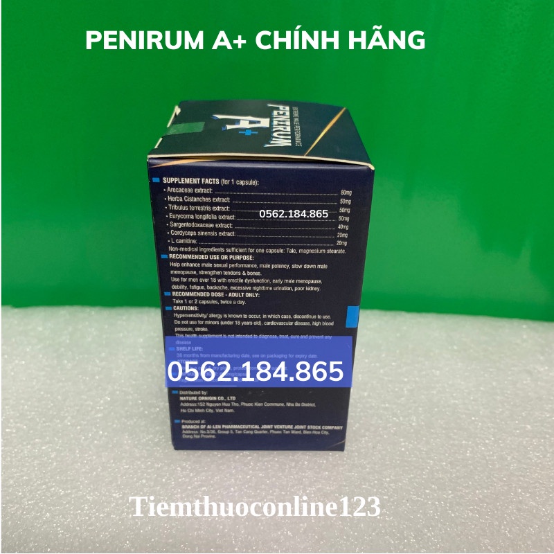 PENIRUM A+  Thêm “Nhấp”- Thêm Phong Độ - Viên Hỗ Trợ Tăng Cường Sinh Lý Nam Chính Hãng