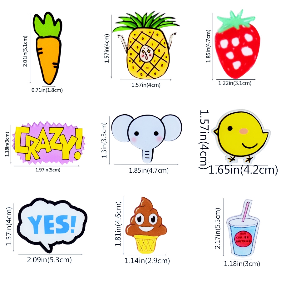 1 Huy Hiệu Cài Áo Hình Hoạt Hình Bằng acrylic Thời Trang