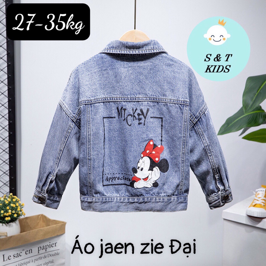 [Giá Hủy Diệt] Áo Khoác Trẻ Em, Áo Khoác Jean Cho Bé Trai Và Gái Size 20/34kg