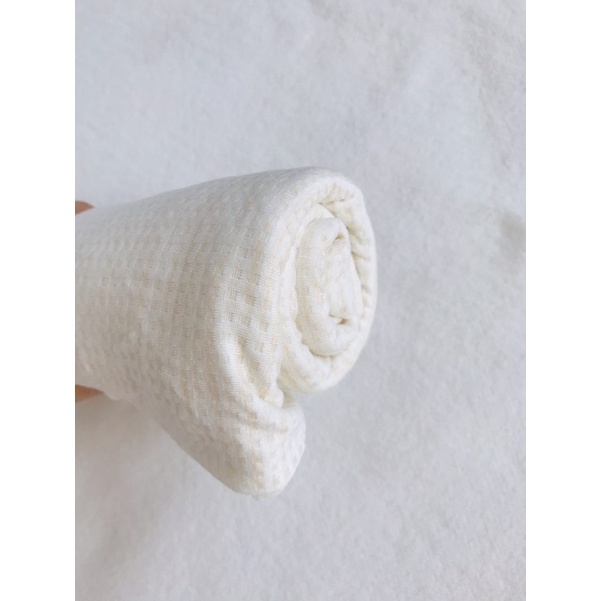 Vải cotton thông hơi màu baby