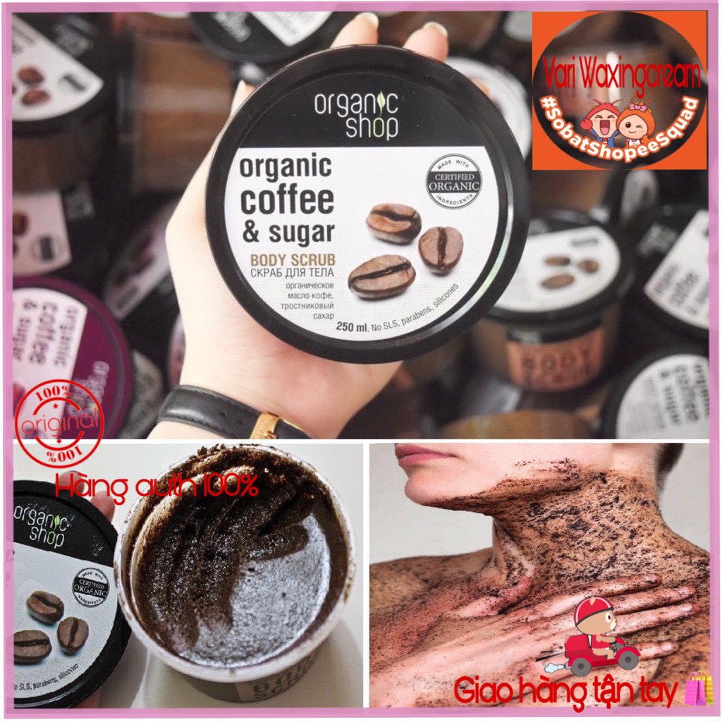 Tẩy da chết [Sạch 100%- Auth] Tẩy da chết body Organic Shop dưỡng da trắng sáng của Nga | BigBuy360 - bigbuy360.vn