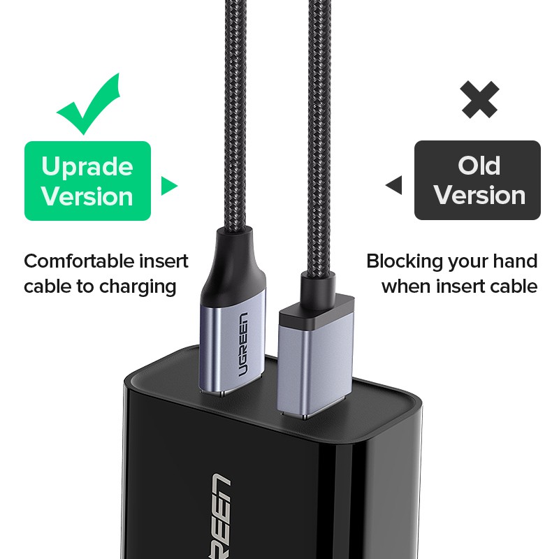 Cáp sạc UGREEN bện nylon Micro USB hỗ trợ sạc nhanh 100cm