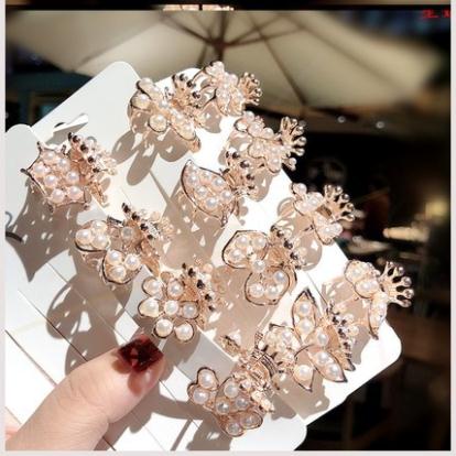 Kẹp tóc nửa đầu đính hạt siêu xinh