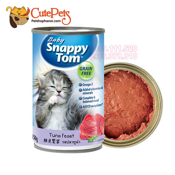 Pate lon mèo con Baby Snappy Tom 150g - Phụ kiện thú cưng Hà Nội