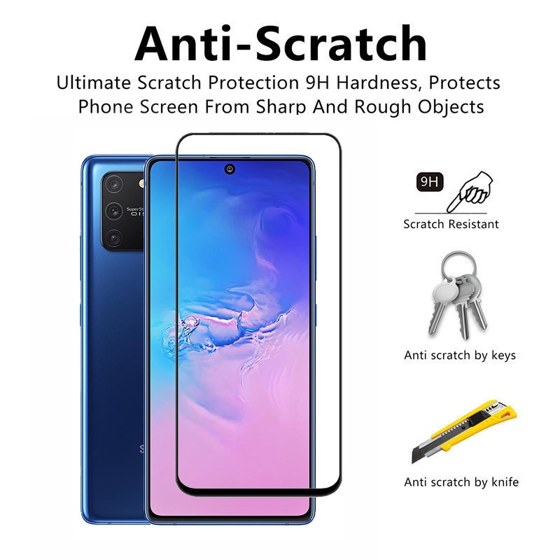 Tempered Glass Samsung S10 Lite Full Coverage Samsung Galaxy Note 10 Lite M31 A20 A20S A30 A30S A31 A51 A70S A71 A01 A70 A50 A50S Screen Protector Glass Protective Film