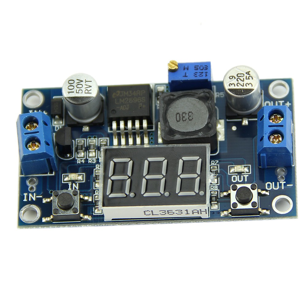 DC 4.0~40 to 1.3-37V LED Voltmeter Buck Step-down Power Converter Module LM2596