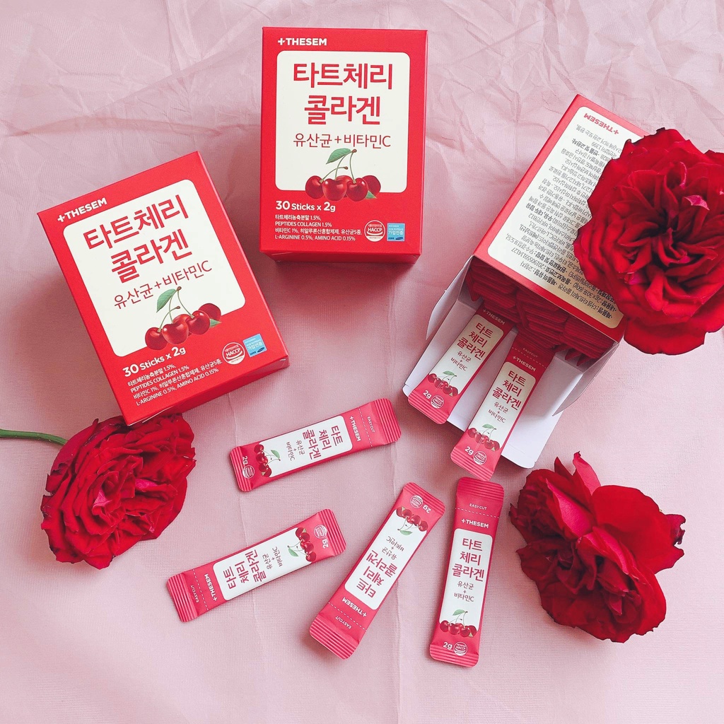 Bột collagen Cherry TheSem Hàn Quốc 30 gói