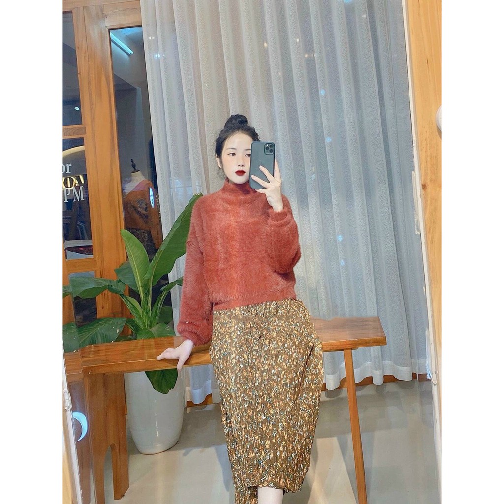 Áo Len Lông Thỏ Cổ Lọ 3 Phân Mềm Mịn Hàng Quảng Châu Loại 1 | BigBuy360 - bigbuy360.vn