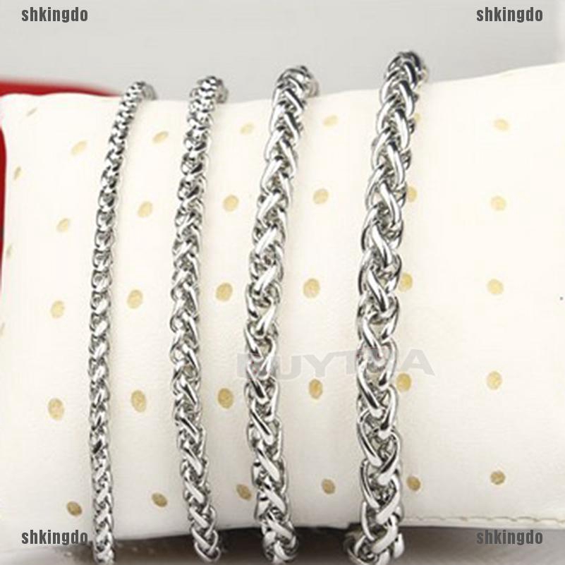 Dây chuyền chất liệu thép không gỉ dạng bện thời trang