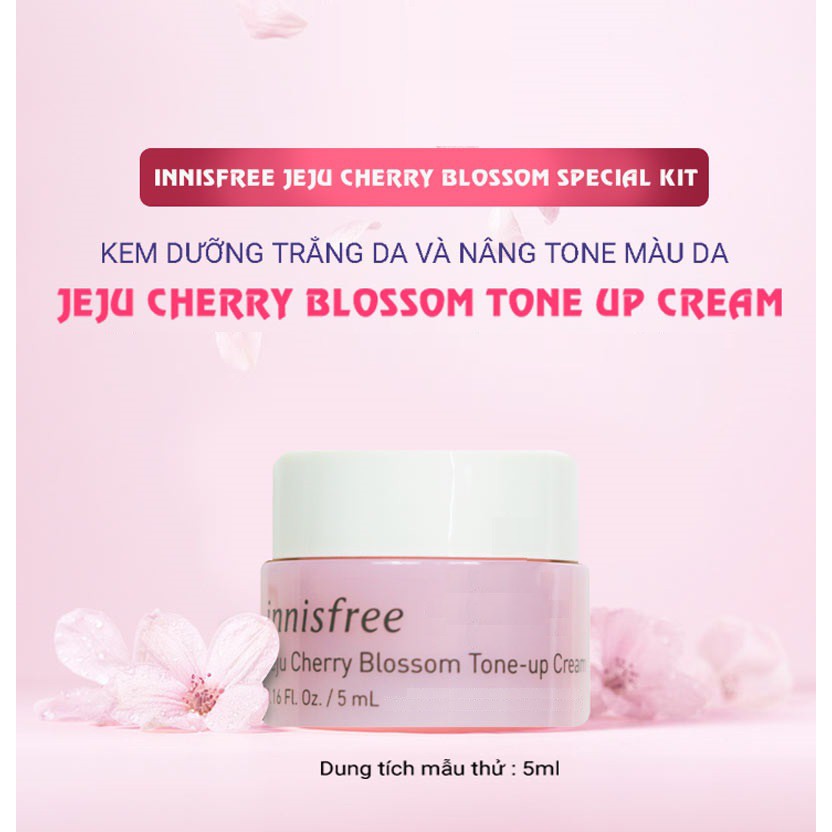 Set 4 Món Dưỡng Ẩm, Sáng Da Chiết Xuất Hoa Anh Đào Innisfree Jeju Cherry Blossom Special Kit [4 Items]