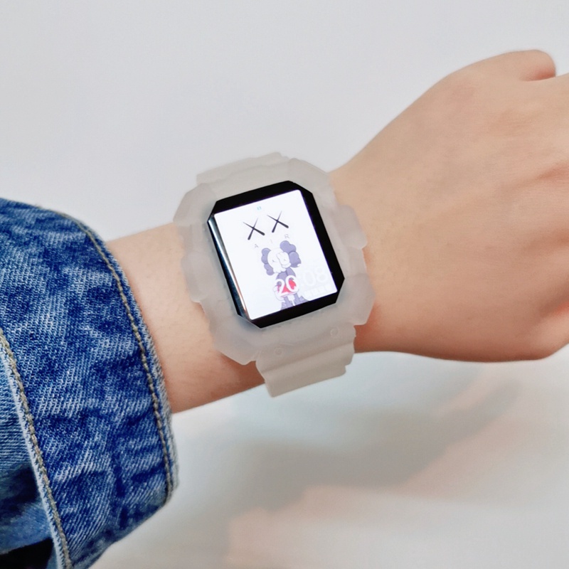 Trong Suốt Dây Đeo Họa Tiết Rằn Ri Chống Rơi Cho Đồng Hồ Thông Minh Apple Watchiwatch Se / 6 / 5 / 4 / 3 / 2 / 1