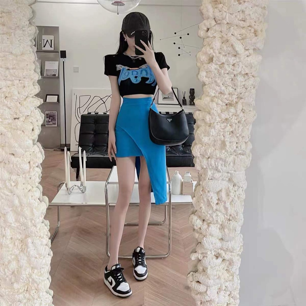 Áo Croptop In Họa Tiết Kiểu Hàn Quốc Thiết Kế Quyến Rũ Cho Nữ