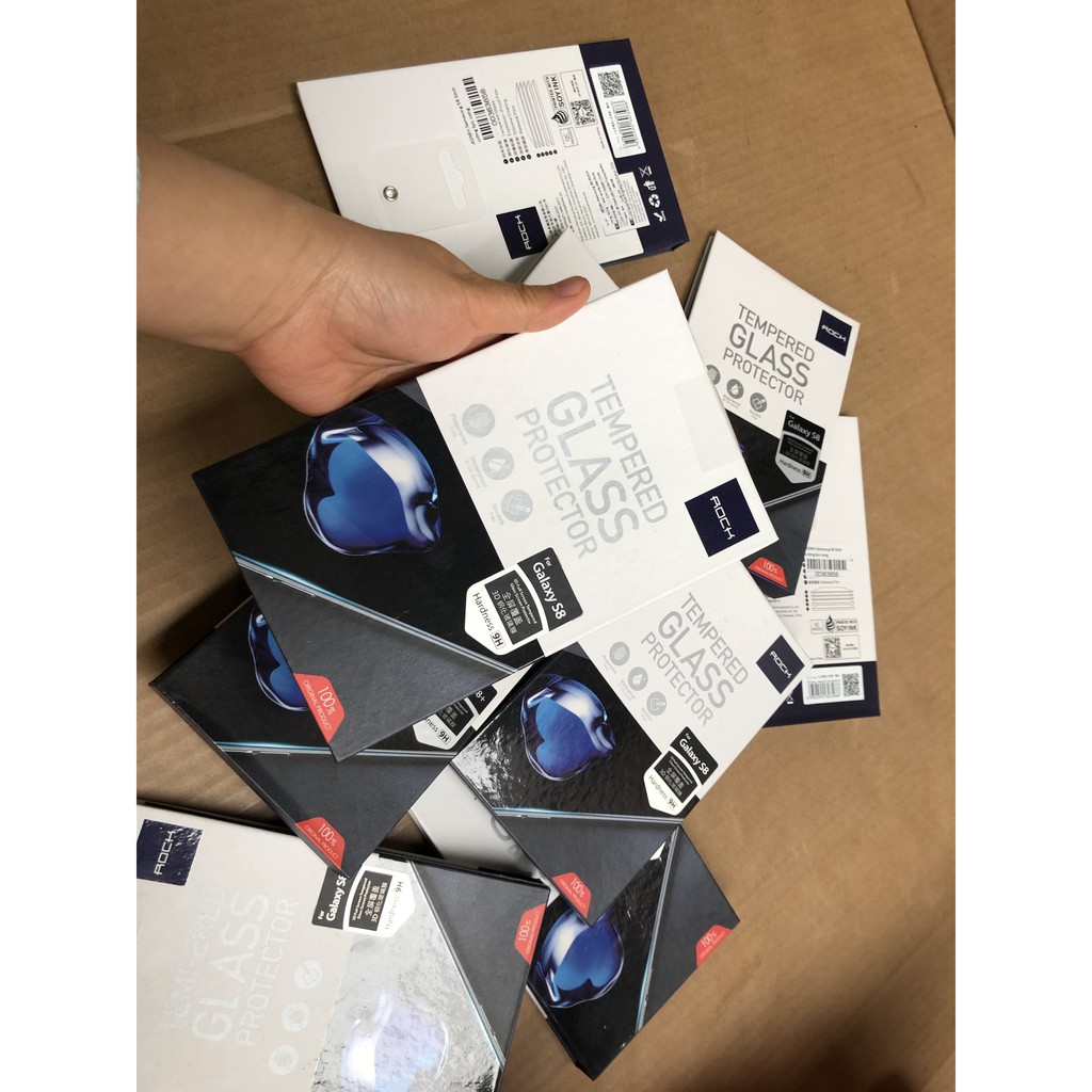 [HÀNG CHÍNH HÃNG] Kính Cường Lực Full Keo UV Samsung Galaxy S8 Hàng ROCK 9H Full Màn Hình Cong