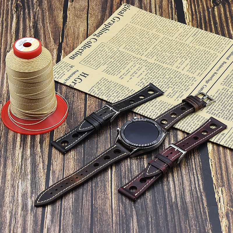 Dây Đeo Bằng Da Thật 22mm 24mm Phong Cách Retro Cho Đồng Hồ Huawei Watch GT GT2 46mm