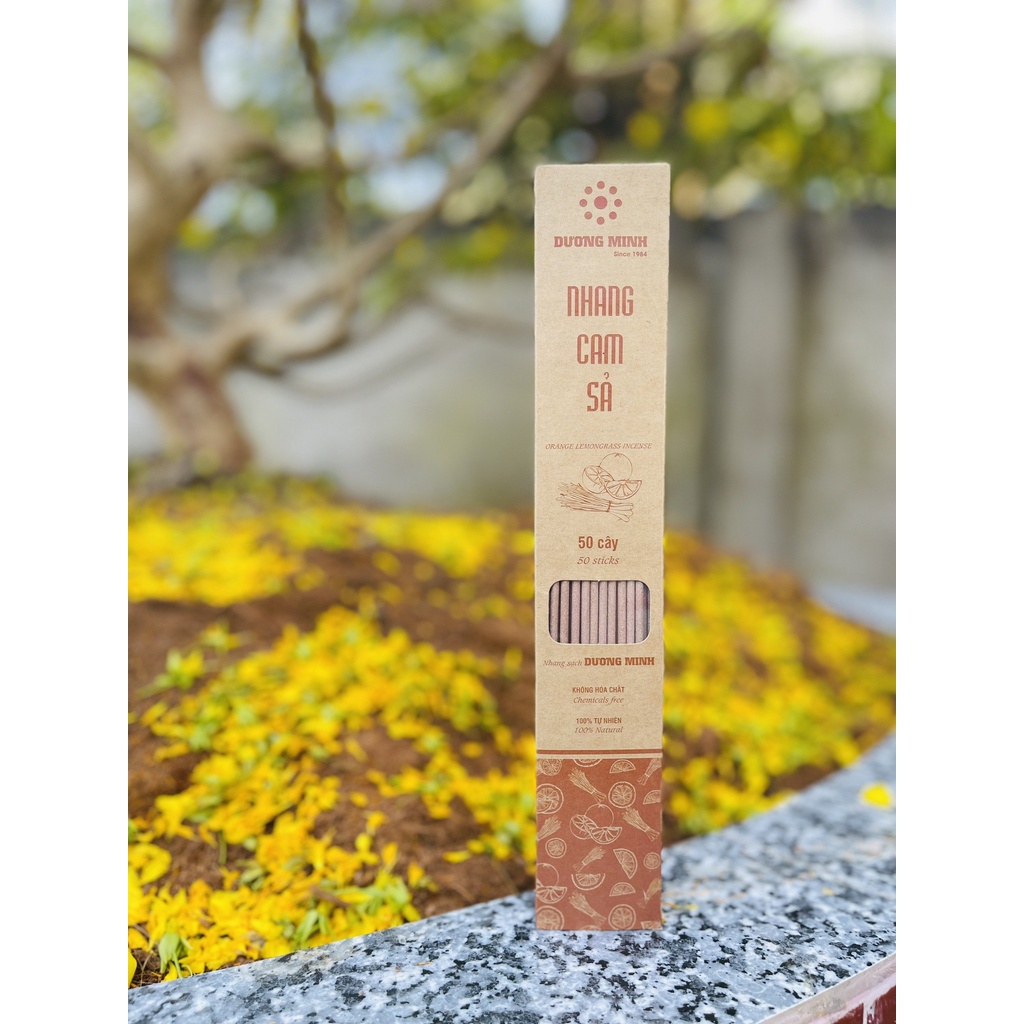 Nhang Cam Sả Dương Minh hương thơm dịu nhẹ hoặc không mùi - nhang thơm organic thắp cúng đuổi muỗi an toàn