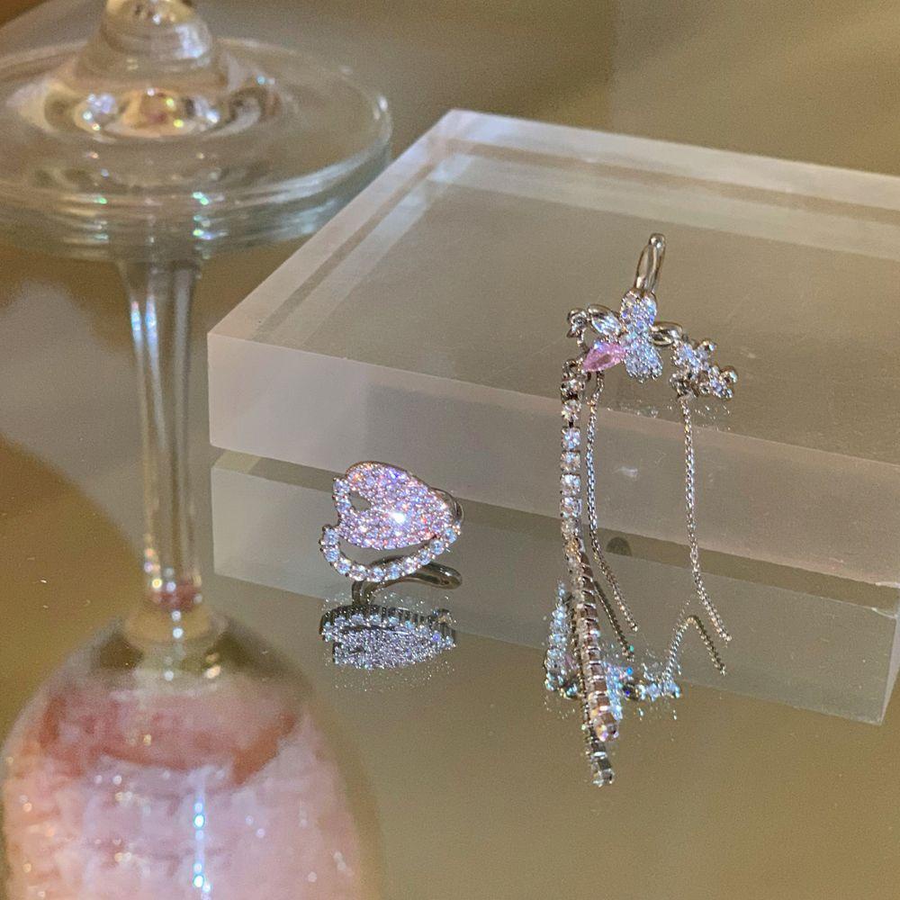 Bông Tai Dạng Kẹp Phong Cách Retro Thanh Lịch Sáng Tạo Thời Trang Cho Nữ|Khuyên Vành Tai Hình Trái Tim