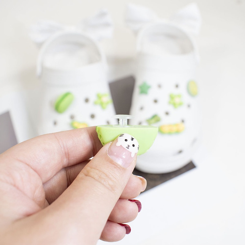Phụ Kiện Khóa Giày Crocs Hình Gấu/Hoa/Hoạt Hình Dễ Thương Dành Cho Bé