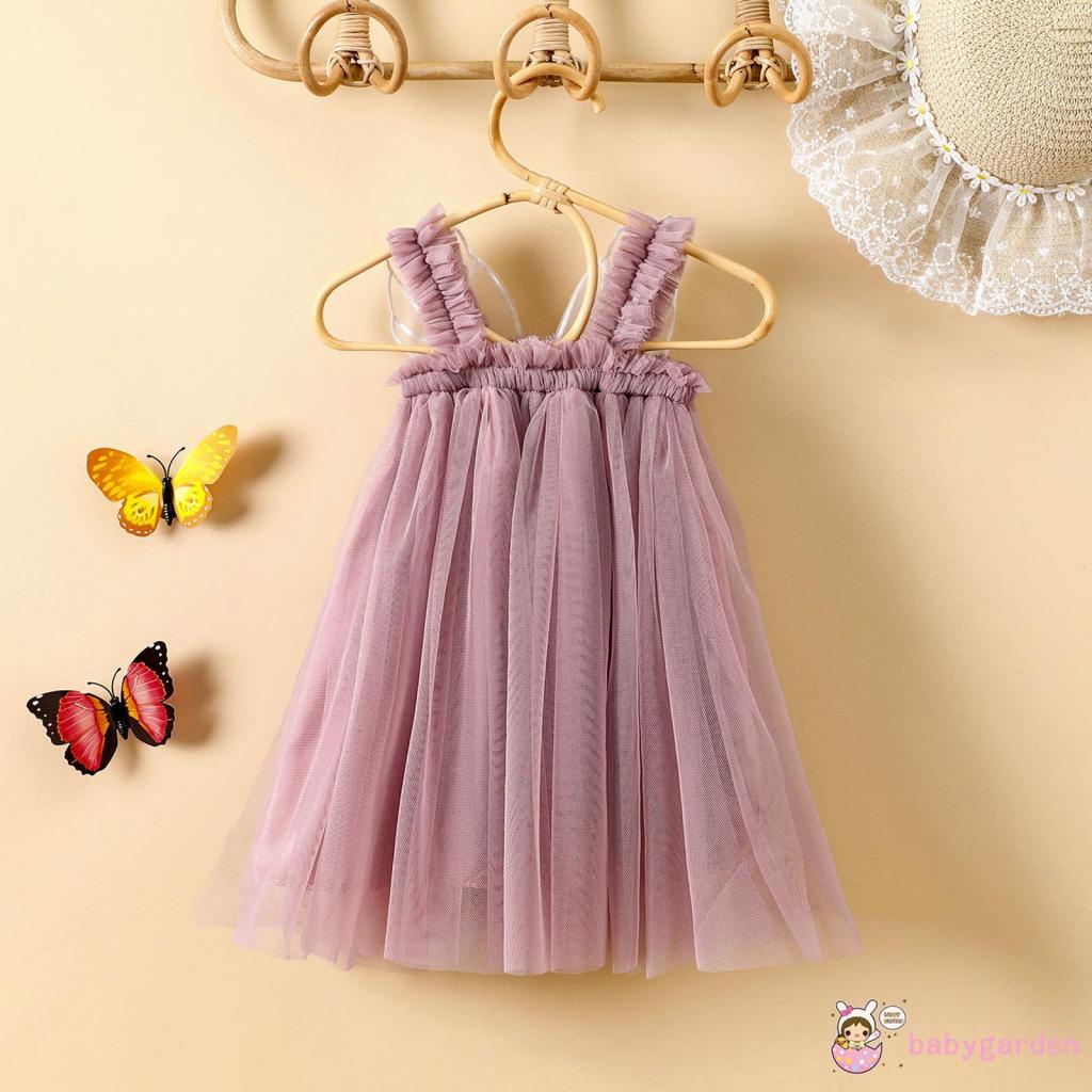Đầm Lưới Không Tay Hình Bướm Dành Cho Bé Gái 6 Tháng Tuổi 4 Tuổi
