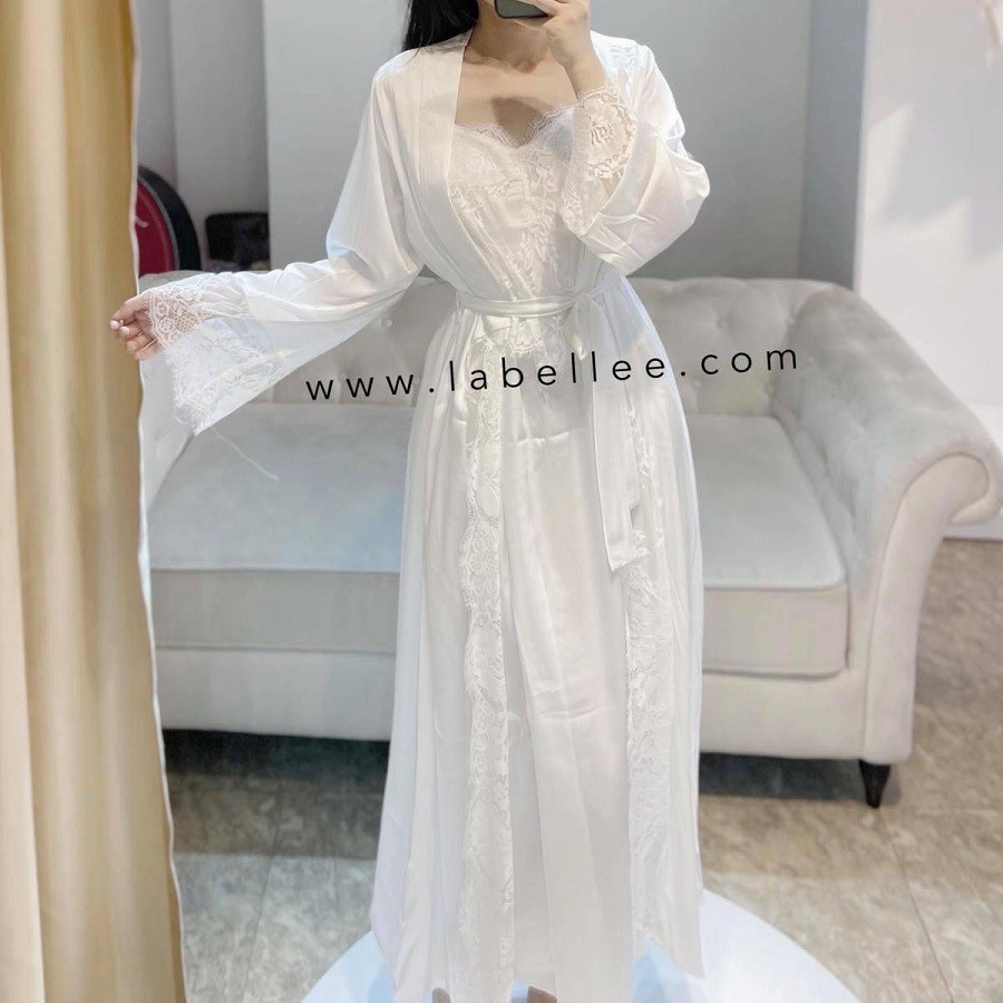 Áo choàng lụa phối ren LABELLEE - ACL03