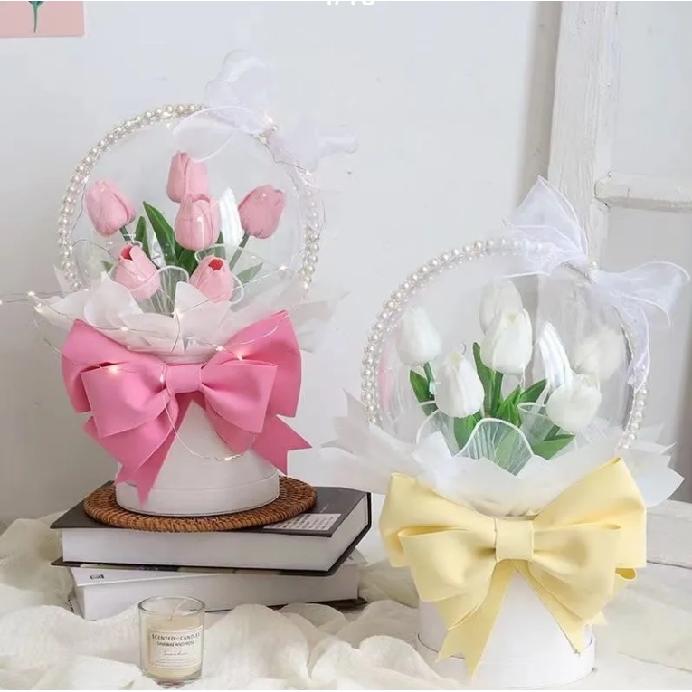 Sản Phẩm Hoàn Thiện Bó Hoa Tulip Làm Quà Tặng Sinh Nhật Bạn Gái / Bạn Gái / Ngày Valentine Bất Ngờ