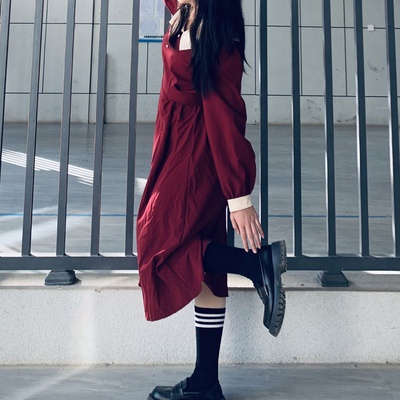 Giày loafer đế dày ulzzang quai ngang phối kim loại phong cách vintage