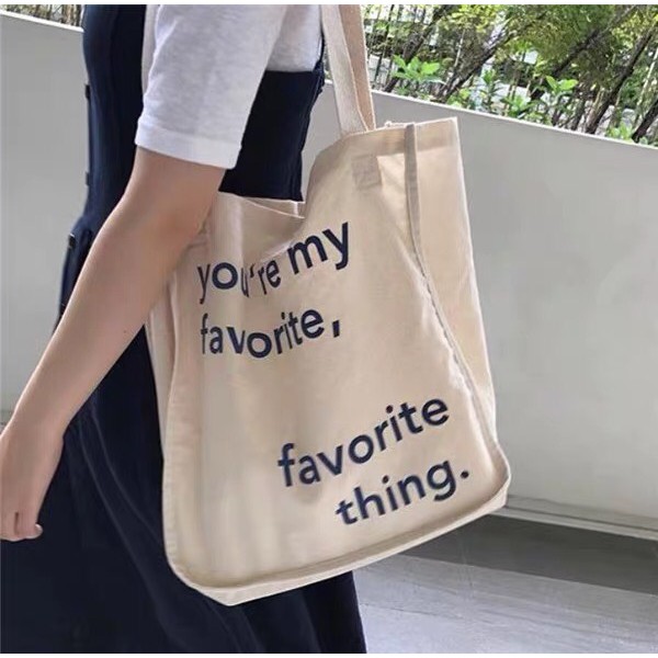 Túi canvas Favorite Thing đựng đồ đi chơi đi học cao cấp