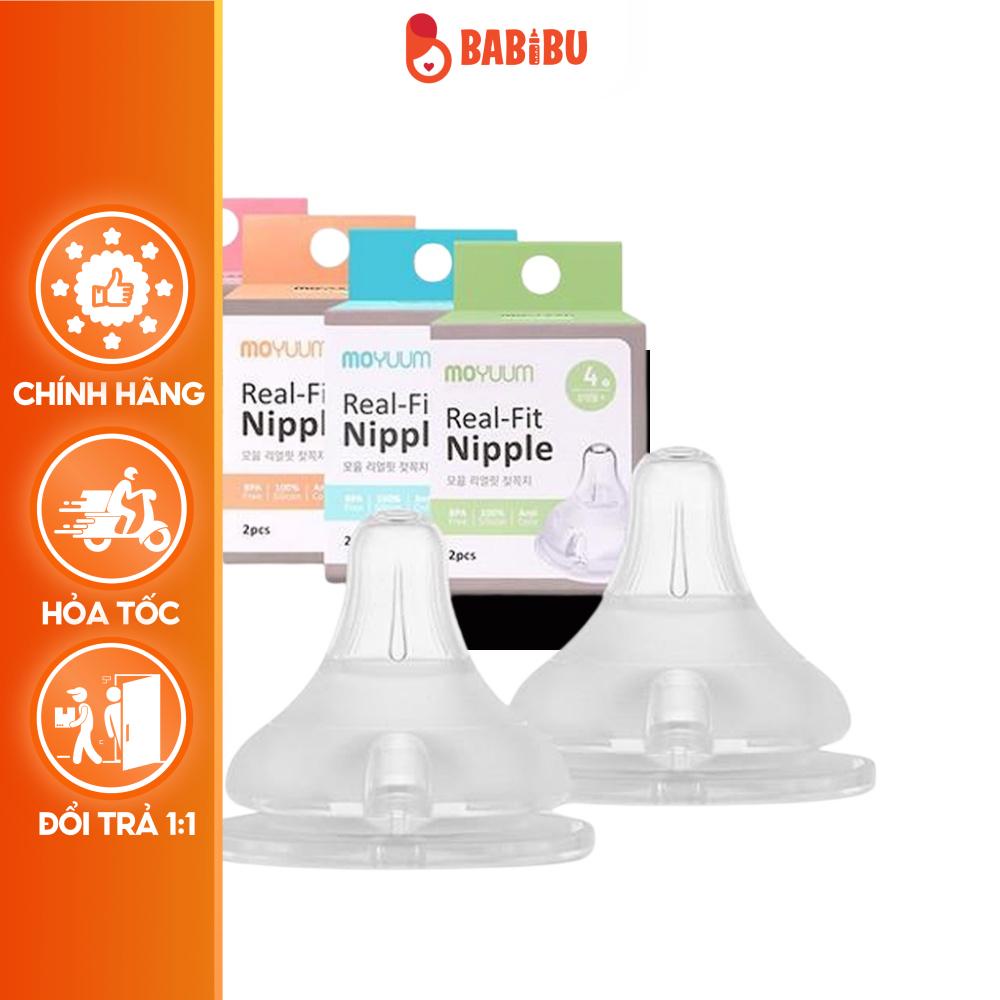 Núm Ti Moyuum Cap Cấp, Núm Ti Hàn Quốc Đủ Size 1 - 4 Cam Kết Chính hãng  Babibu-NTMOYUUM