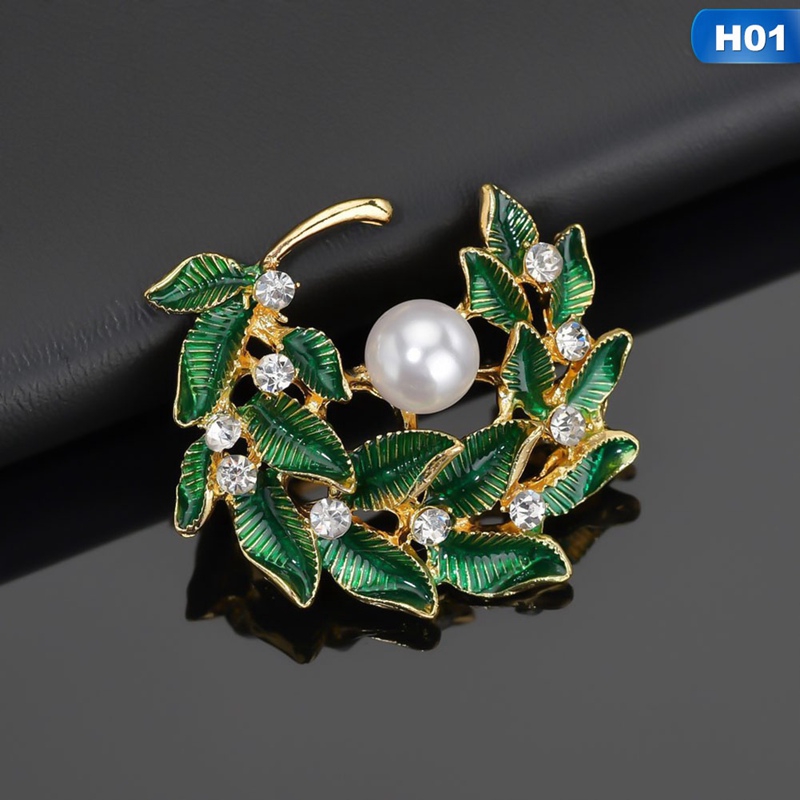 Huy hiệu cài áo đính ngọc thời trang nữ