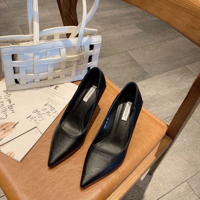 Giày cao gót da trơn gót nhọn fullbox hàng quảng châu cao cấp