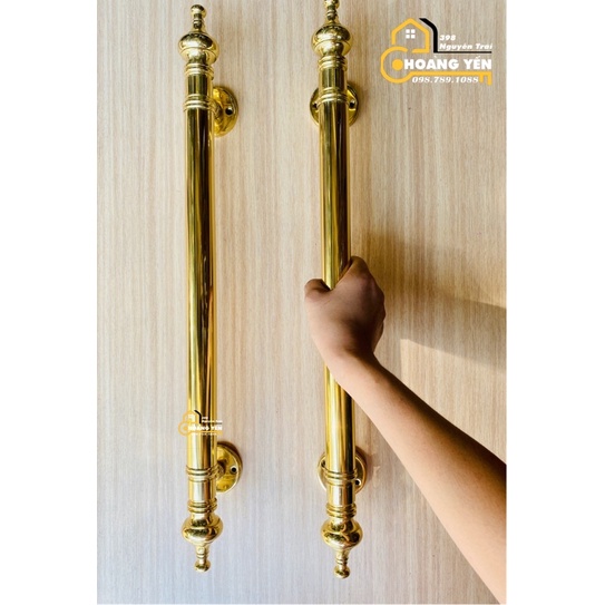 Tay nắm cổng, tay nắm cửa bằng đồng đúc dài 57cm nặng 1.6kg
