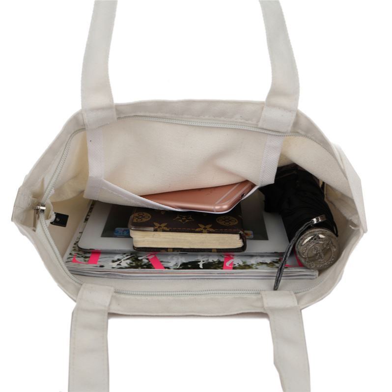 Túi tote vải đeo chéo vanvas dáng vuông hoạ tiết chữ 281