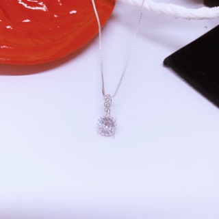 DÂY CHUYỀN NỮ BẠC TA MẶT ĐÁ TRÒN