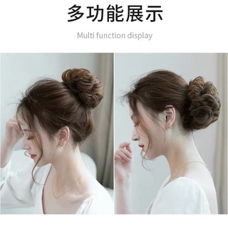 búi cột giả tóc xoăn