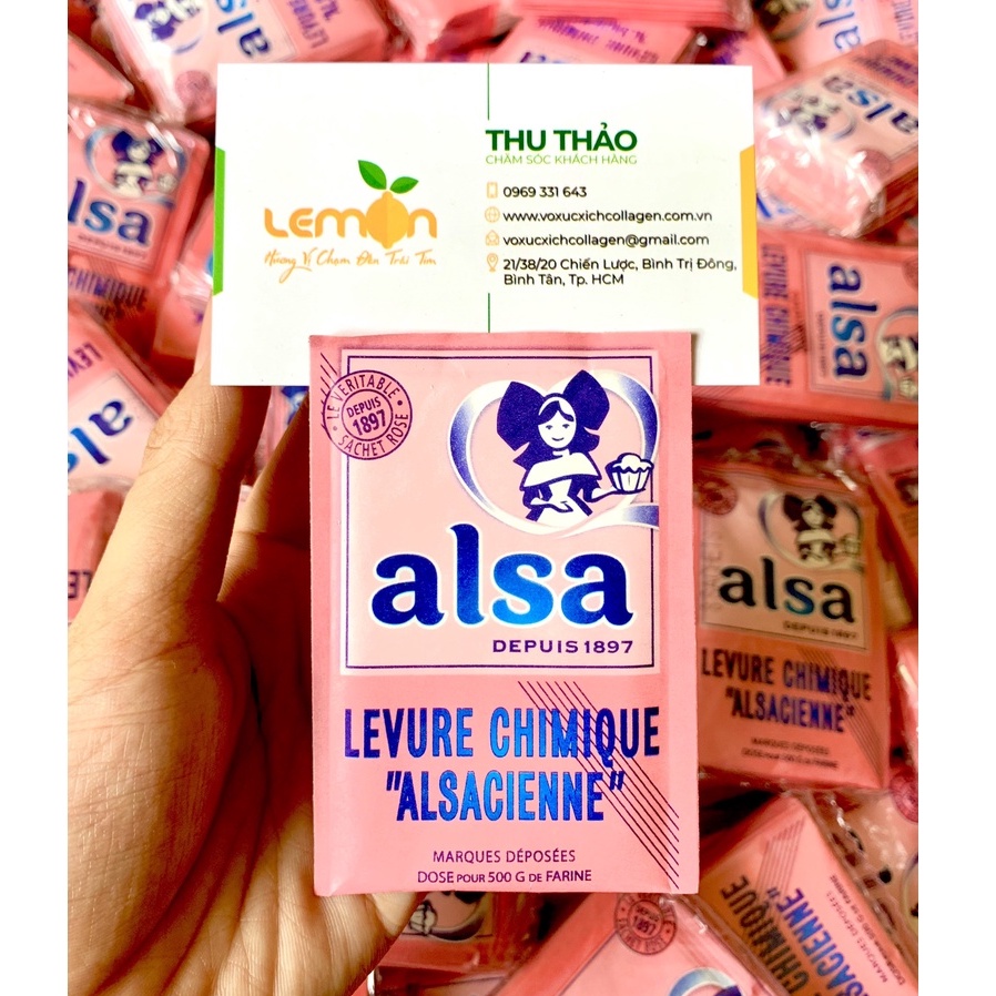 Bột nở (bột nổi) ALSA chuẩn Pháp gói 11g mẫu mới - SỈ GIÁ TỐT