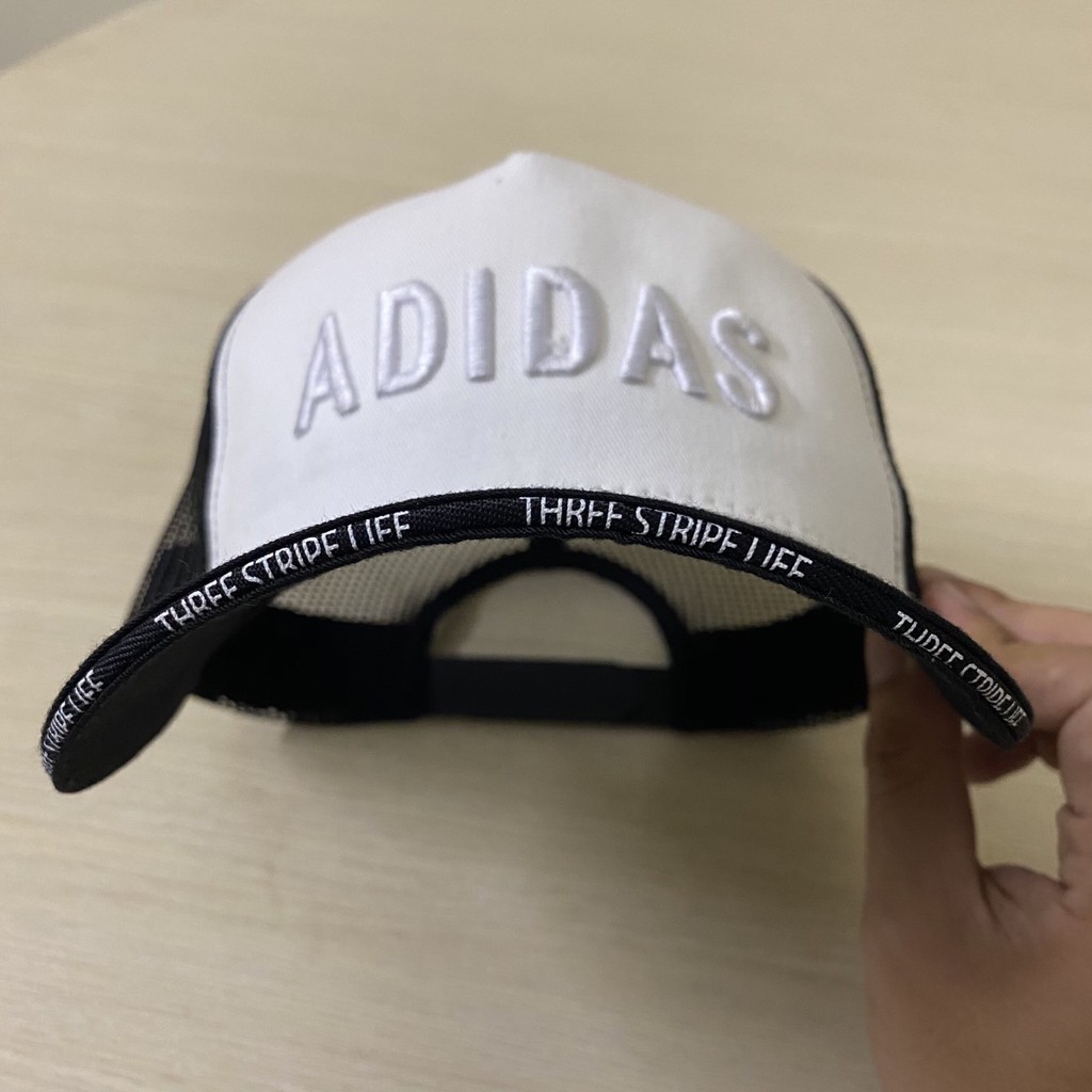 Nón kết mũ lưỡi trai ADIDAS chính hãng nam nữ, màu trắng đen đỏ, hàng chất lượng ảnh thật 100%