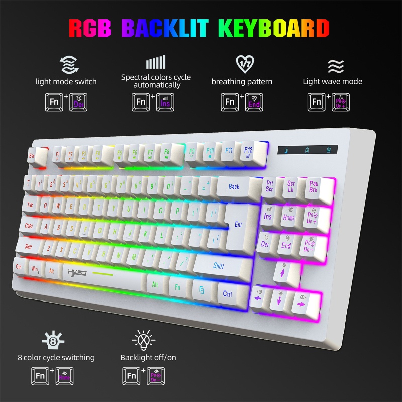 Bàn PhíM Gaming NAMA L100 87-Key RGB 2.4G Không Dây, Hỗ Trợ USB 1800mAh