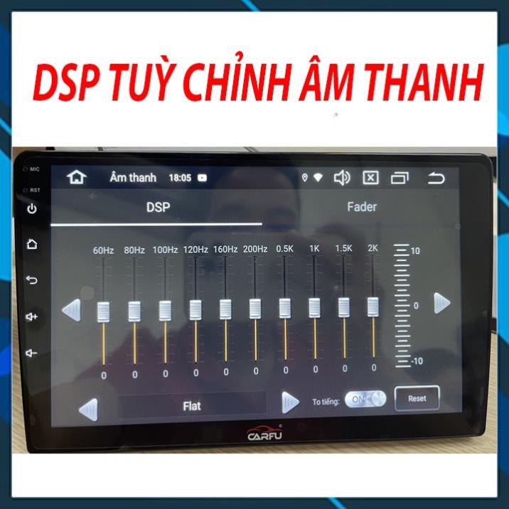 Màn Hình Android CARFU Chip 8 nhân, Ram 2GB, Rom 32GB, gắn sim 4G...