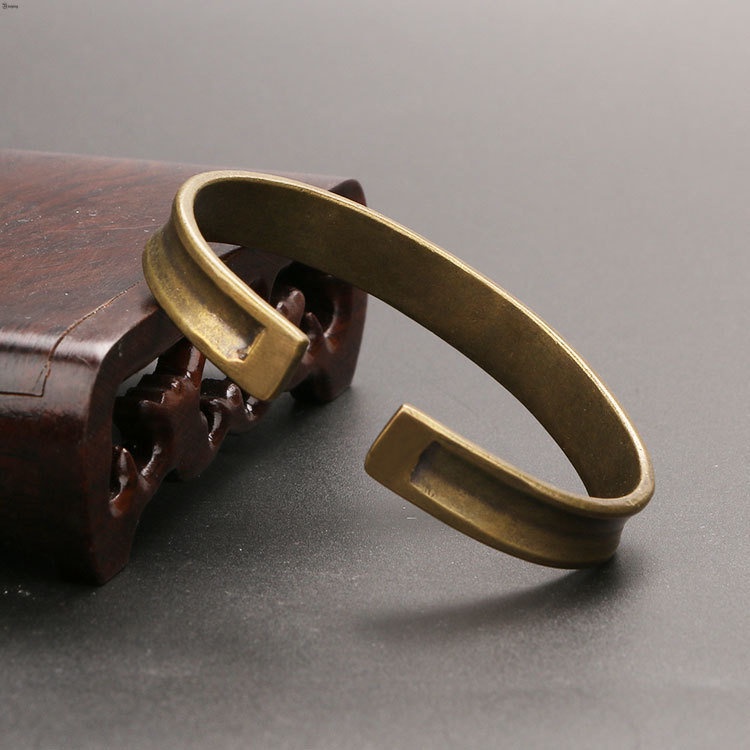 Yueying Vòng Tay Hình Chữ C Bằng Đồng Nguyên Chất Phong Cách Âu Mỹ Làm Quà Tặng