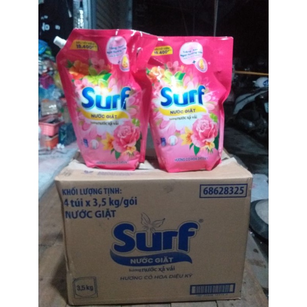 Nước giặt Surf túi 3,5 kg hương hoa thiên nhiên dịu nhẹ