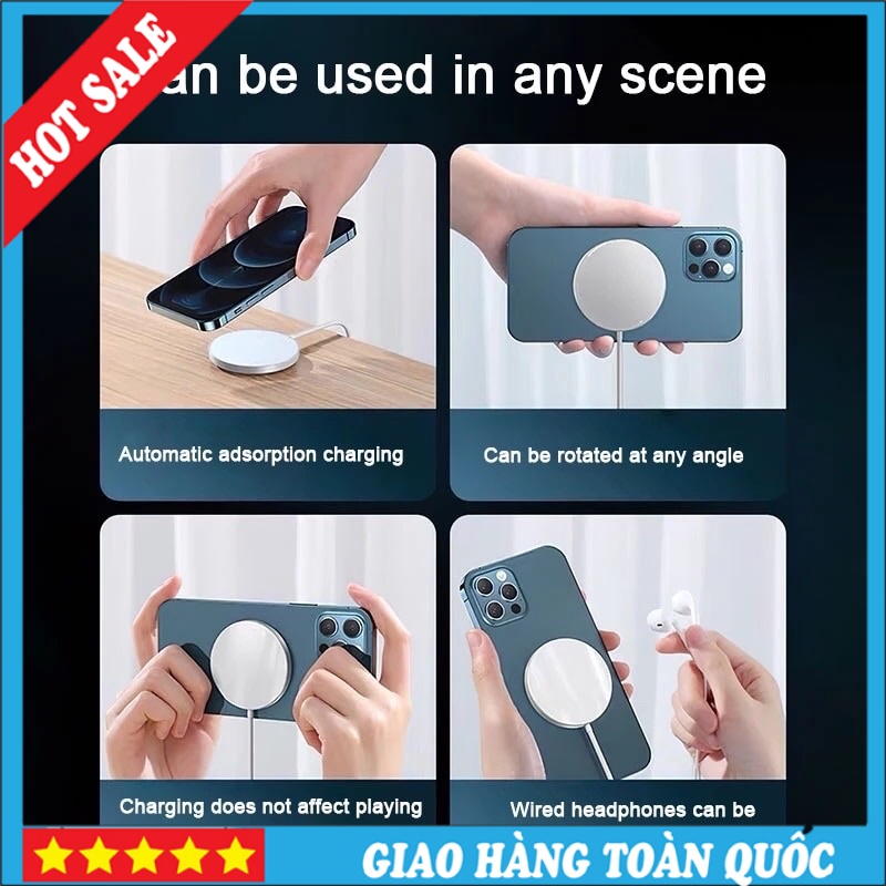 Sạc không dây IP15W táo Cao Cấp Hỗ Trợ Sạc Nhanh Cho IPX,Xs,Xsmax,11,11pro,12 Pro max