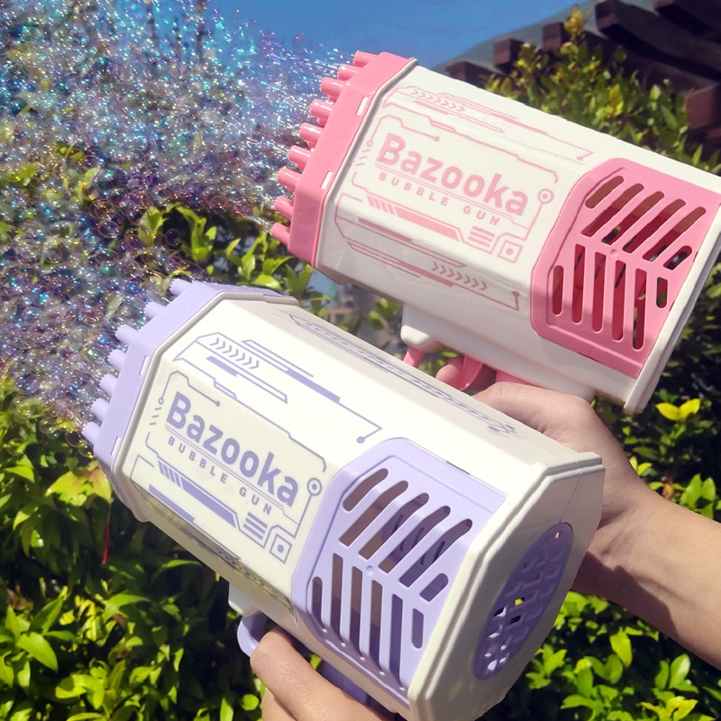 Súng bắn bong bóng khổng lồ Bazooka 69 nòng lớn - pin sạc, đèn LED - An toàn