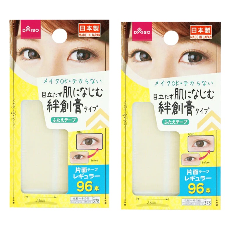 Daiso Mí Kép Giả Double Folded Eyelid Tape -Adhesive Plaster Style - Regular - 96 Pcs. - Made In Japan
