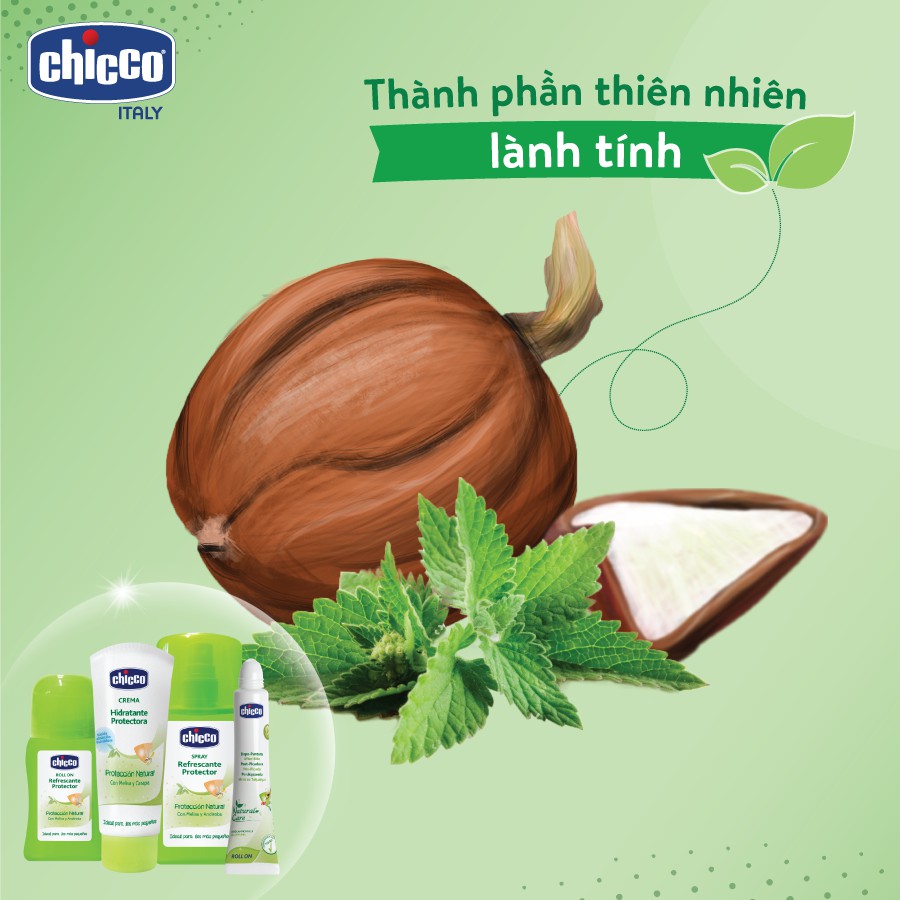 Xịt/kem/lăn chống muỗi và côn trùng đốt Chicco cho bé từ 2M+