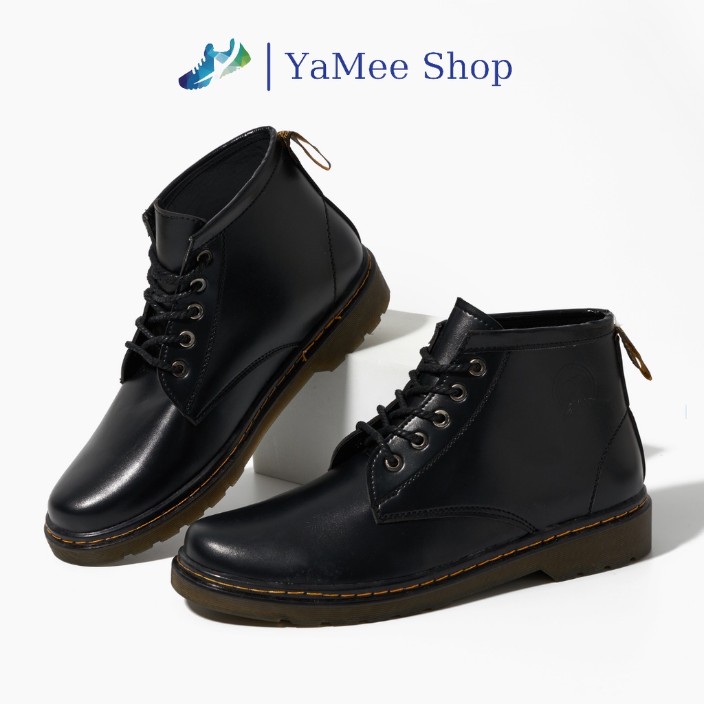 Giày derby nam, giày boots nam cổ lửng, đế khâu chắc chắn, tăng chiều cao 3cm | BigBuy360 - bigbuy360.vn