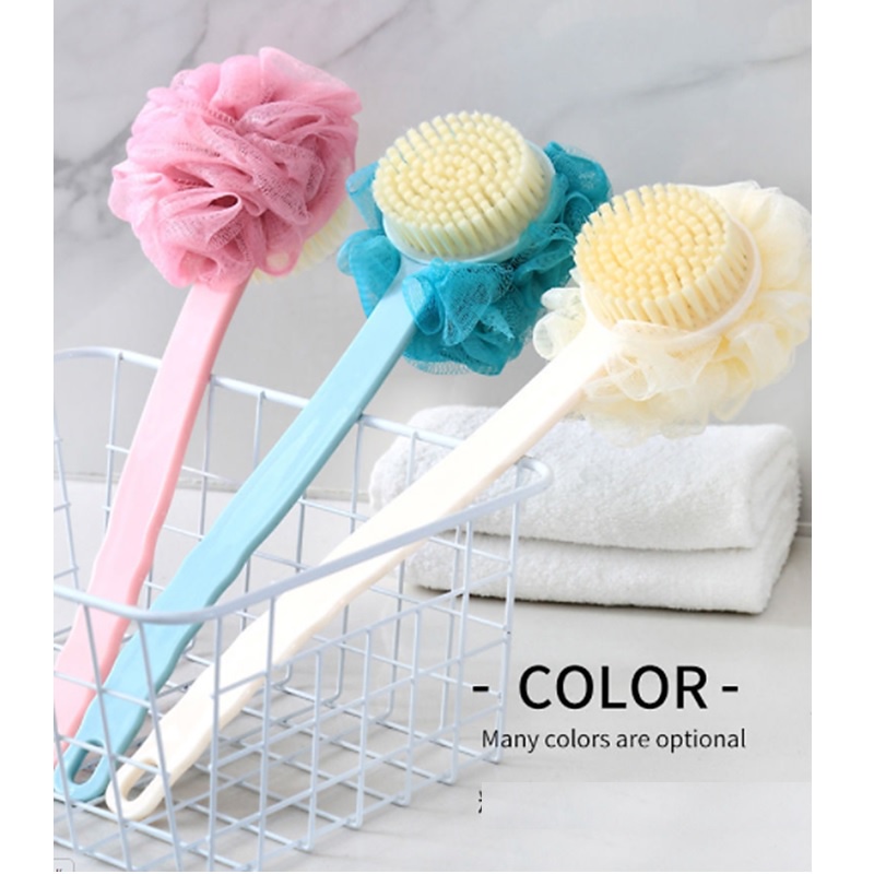 Bàn chải tắm chà lưng tẩy tế bào chết có tay cầm